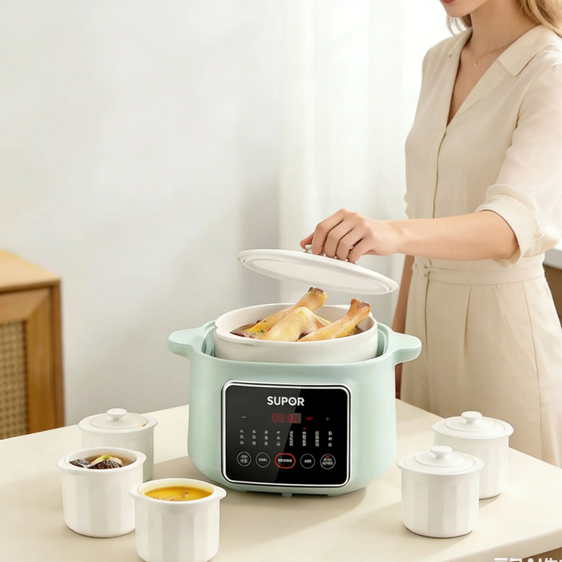 Baby Kitchen Food - SUPOR Ceramic Multi-Functional Slow Cooker with
