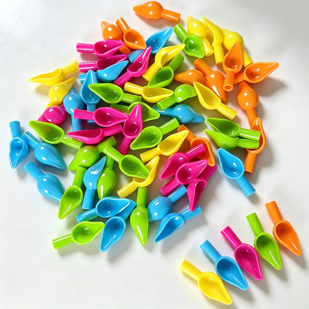 Baby Food Flavors - Mini Colorful Plastic Feeding Spoon, Can