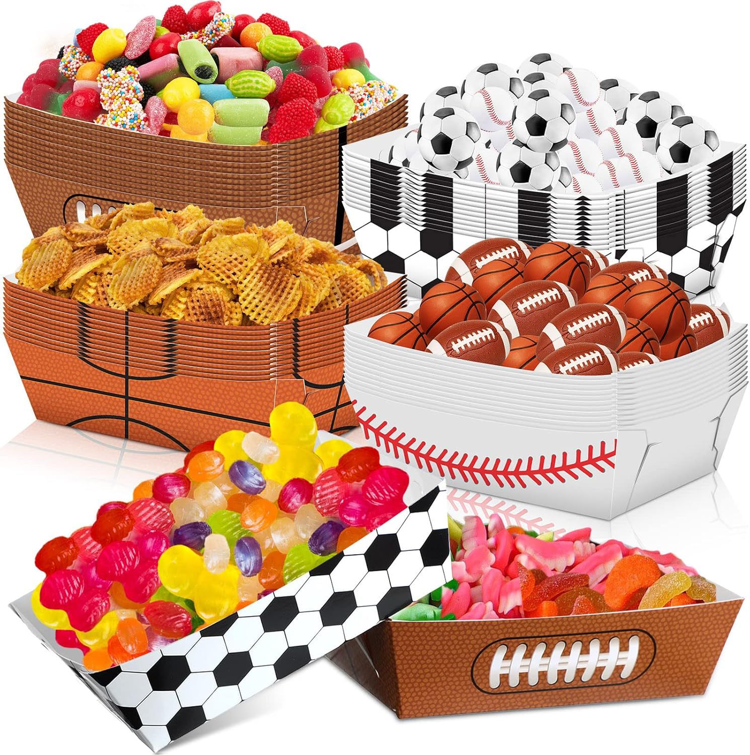 Baby Food List - 6-48pcs Sports Themed Party Soccer Rugby