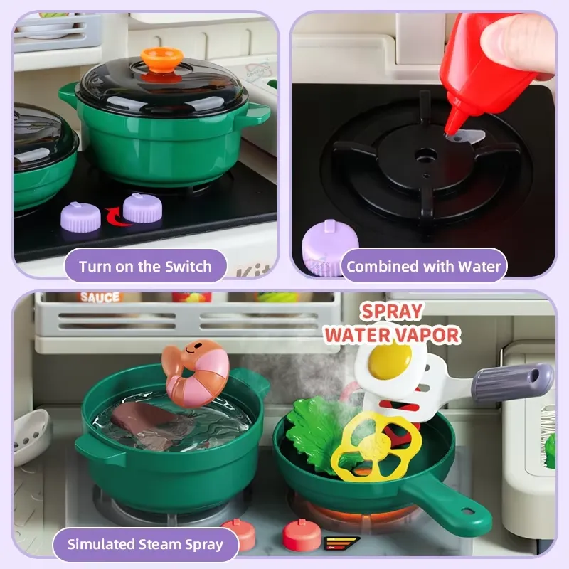 90cm Large Pretend Play Kitche - огляд і ціна Baby Kitchen Food