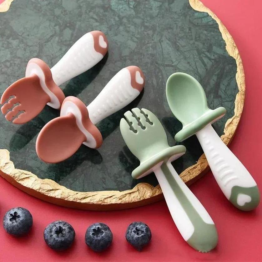 Baby Spoon Fork Silicone Child - огляд і ціна Baby Kitchen Food
