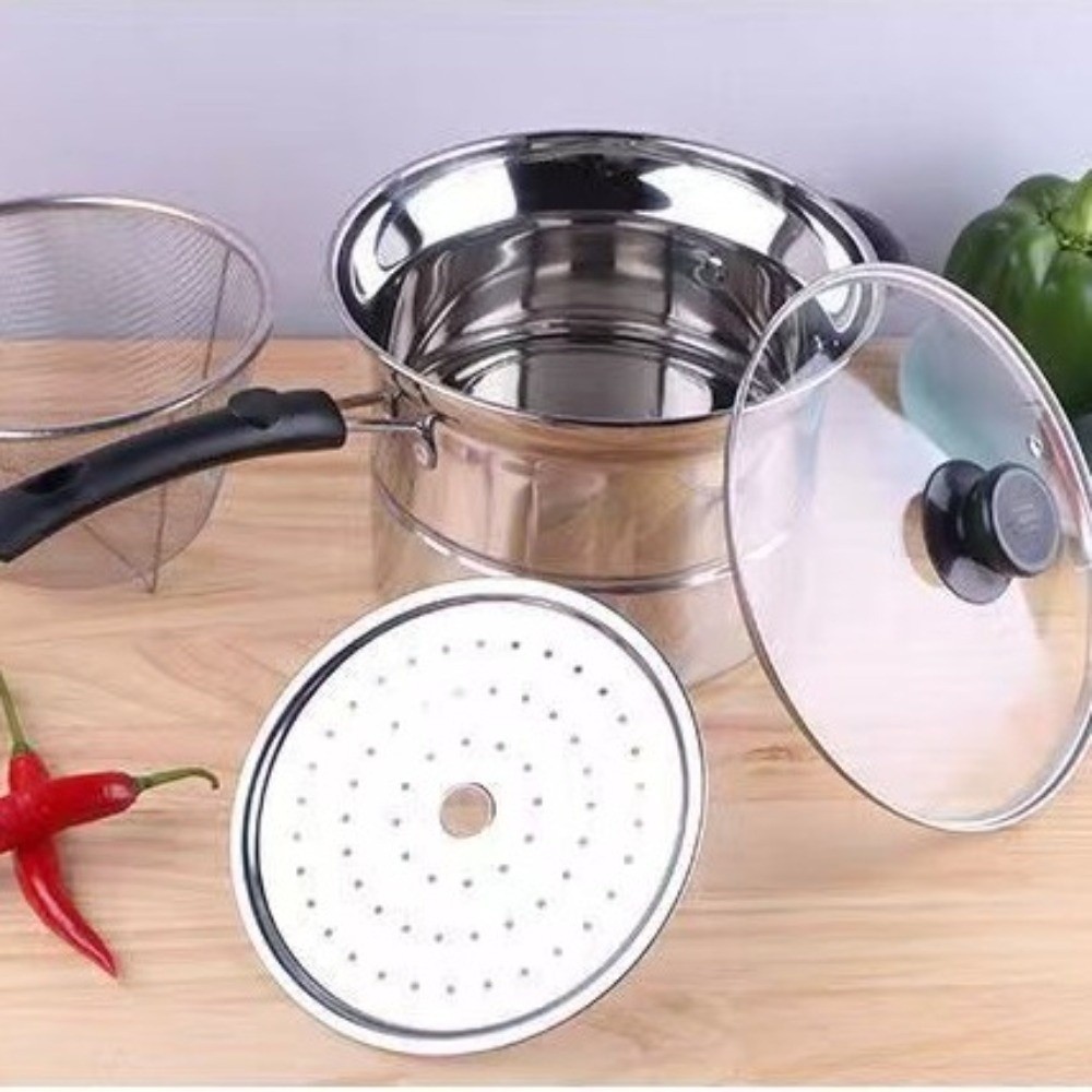 4pcs Stainless Steel Fryer Pot - огляд і ціна Baby Food Strainer