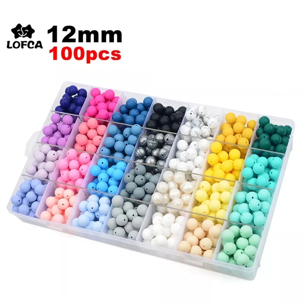 LOFCA 12mm 100pcs Silicone Bea - огляд і ціна Baby Food Flavors